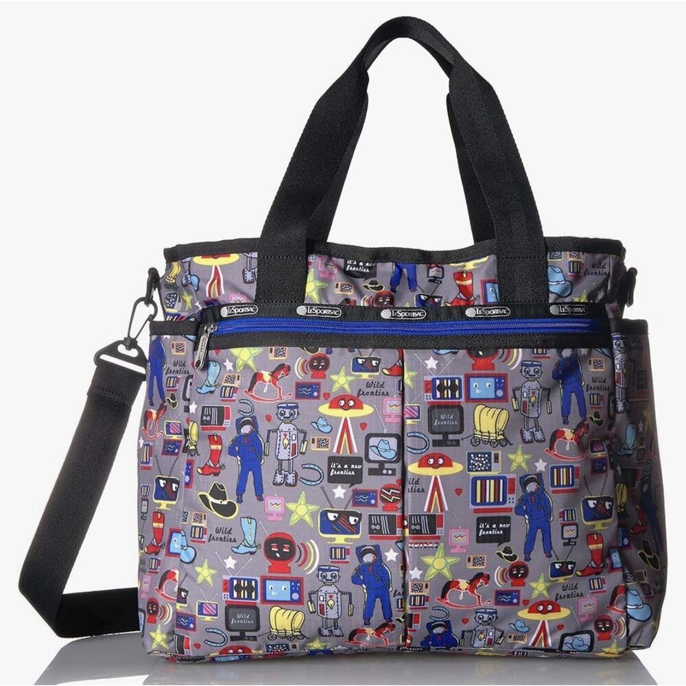 LeSportsac Ryan Baby Tote Diaper Bag Buckaroo HTF Rare With Changing Pad